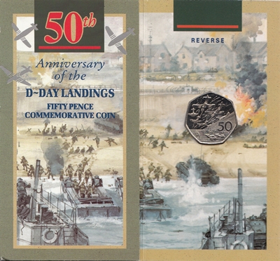 1994 BU 50p Coin - 50th Anniversary D-Day Landings Folder - Click Image to Close